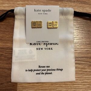 NEW Kate Spade New York Away We Go Postcard Studs